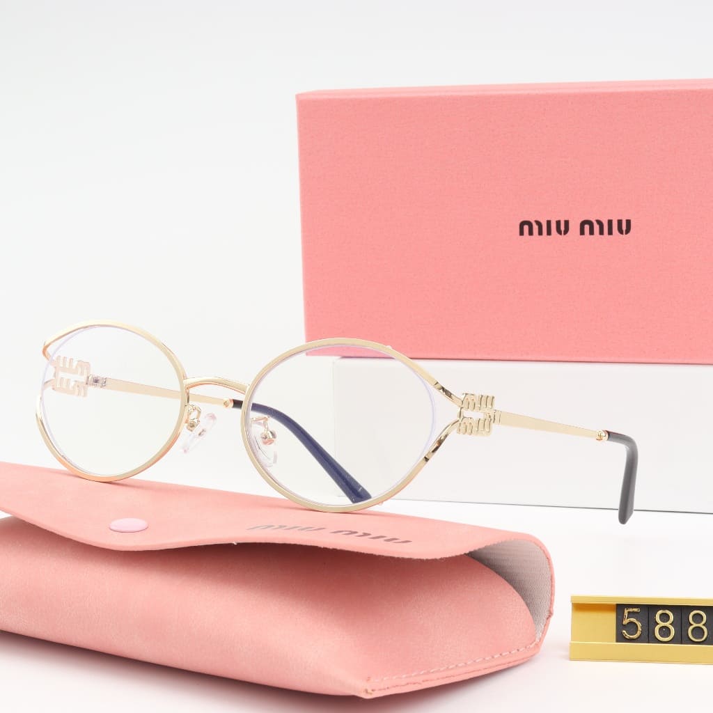 Miu Miu Luxury Brand Women's Oval Sunglasses