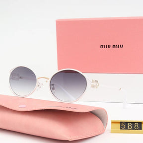 Miu Miu Luxury Brand Women's Oval Sunglasses