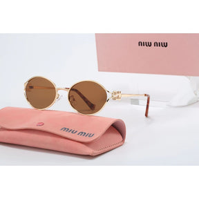 Miu Miu Luxury Brand Women's Oval Sunglasses