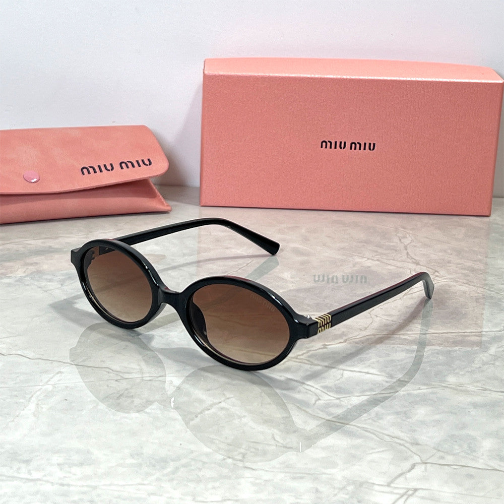 Miu Miu Luxury Brand Women's Round Sunglasses