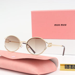 Miu Miu Luxury Brand Women's Oval Sunglasses