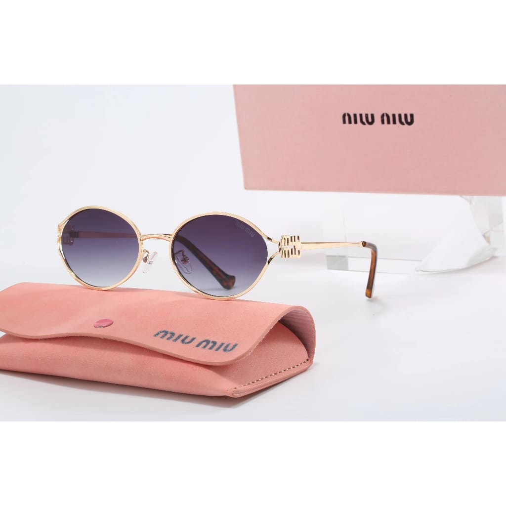 Miu Miu Luxury Brand Women's Oval Sunglasses