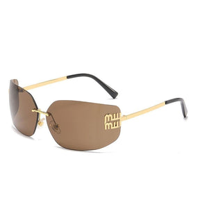 Miu Miu Fashion Women's Metallic Frame Sunglasses