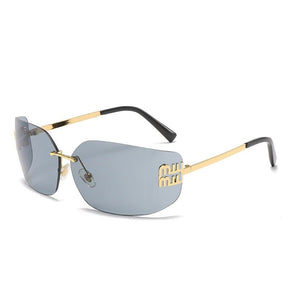 Miu Miu Fashion Women's Metallic Frame Sunglasses