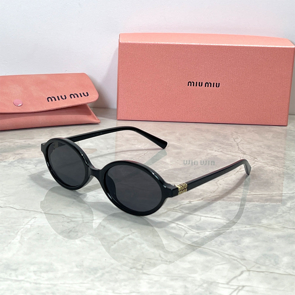 Miu Miu Luxury Brand Women's Round Sunglasses