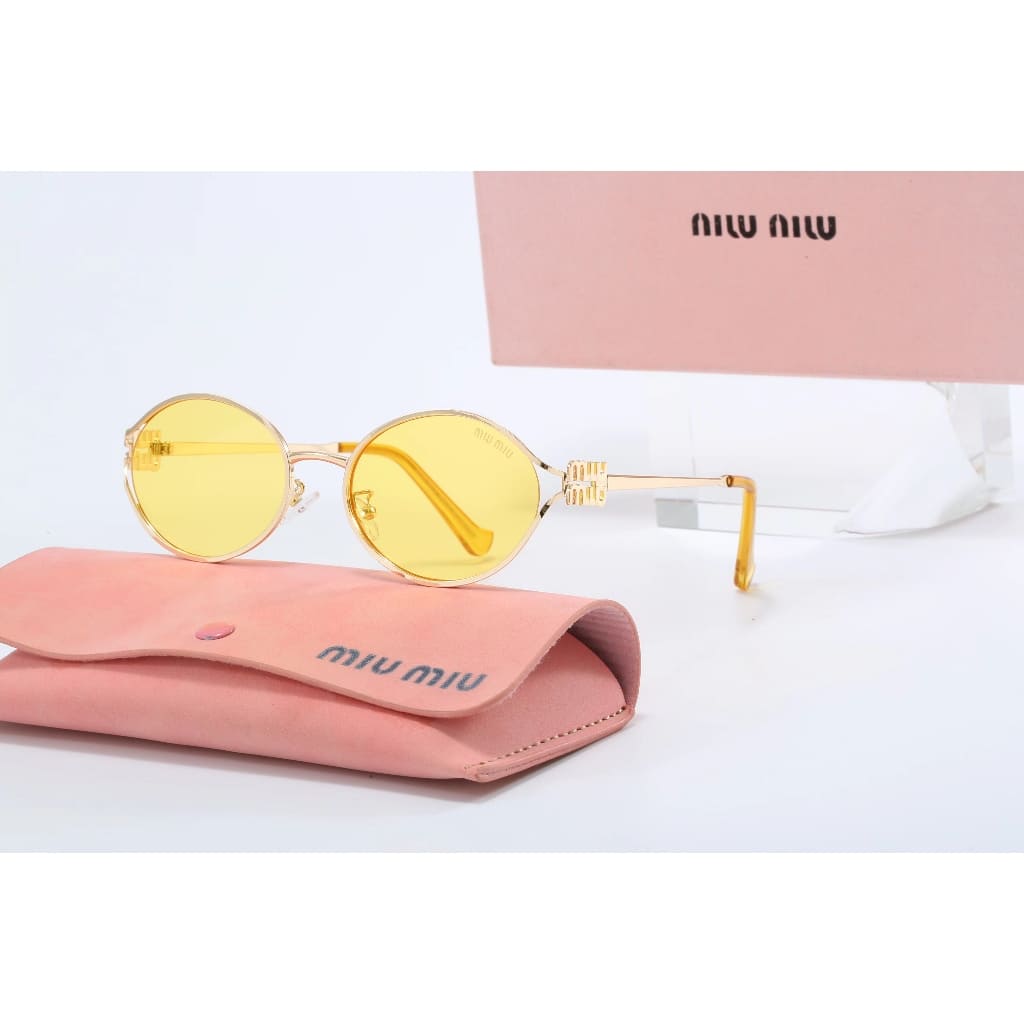 Miu Miu Luxury Brand Women's Oval Sunglasses