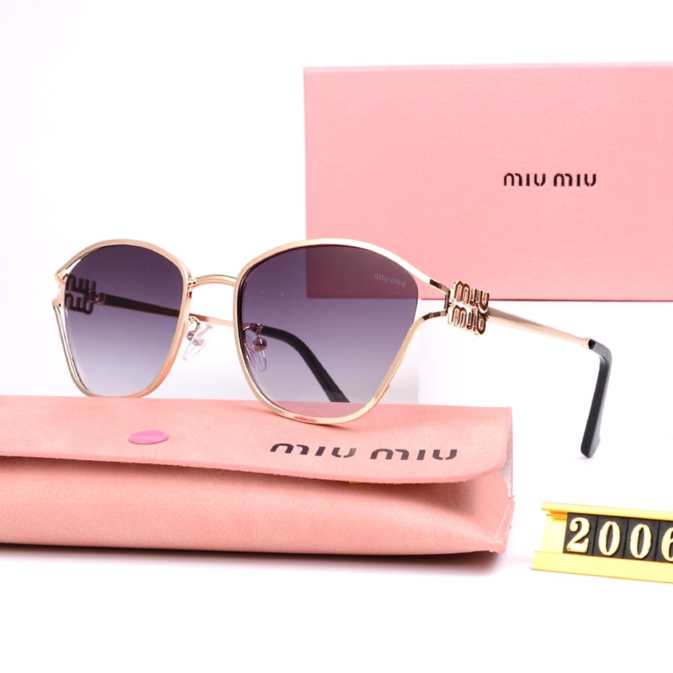 Miu Miu Luxury Brand Women's Oval Sunglasses