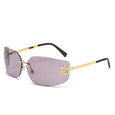 Miu Miu Fashion Women's Metallic Frame Sunglasses