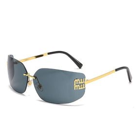 Miu Miu Fashion Women's Metallic Frame Sunglasses