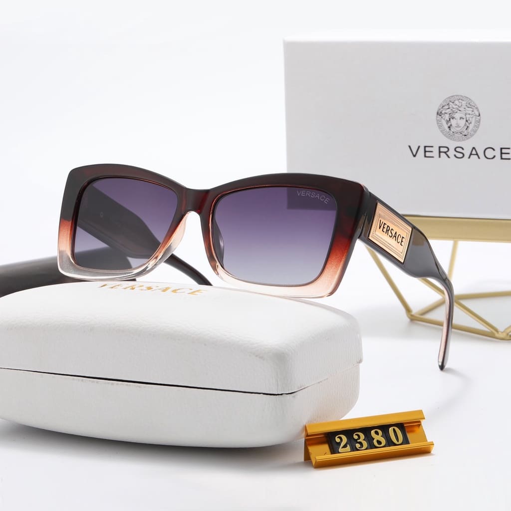 Versace Polarized Rectangular Women's Sunglasses