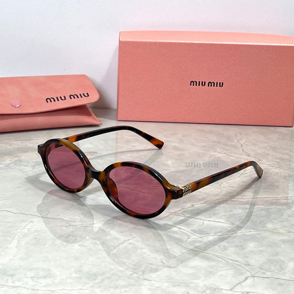 Miu Miu Luxury Brand Women's Round Sunglasses