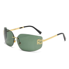 Miu Miu Fashion Women's Metallic Frame Sunglasses